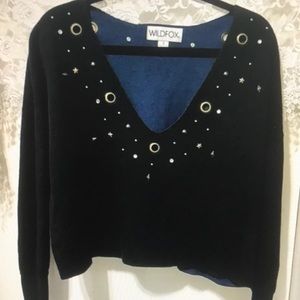 Wildfox grommet sweater